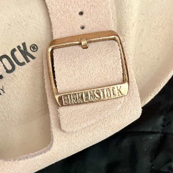 NEW BIRKENSTOCK Arizona Suede Sandals Women Size 40 Light Blush Bohemian Neutral - Picture 2 of 7